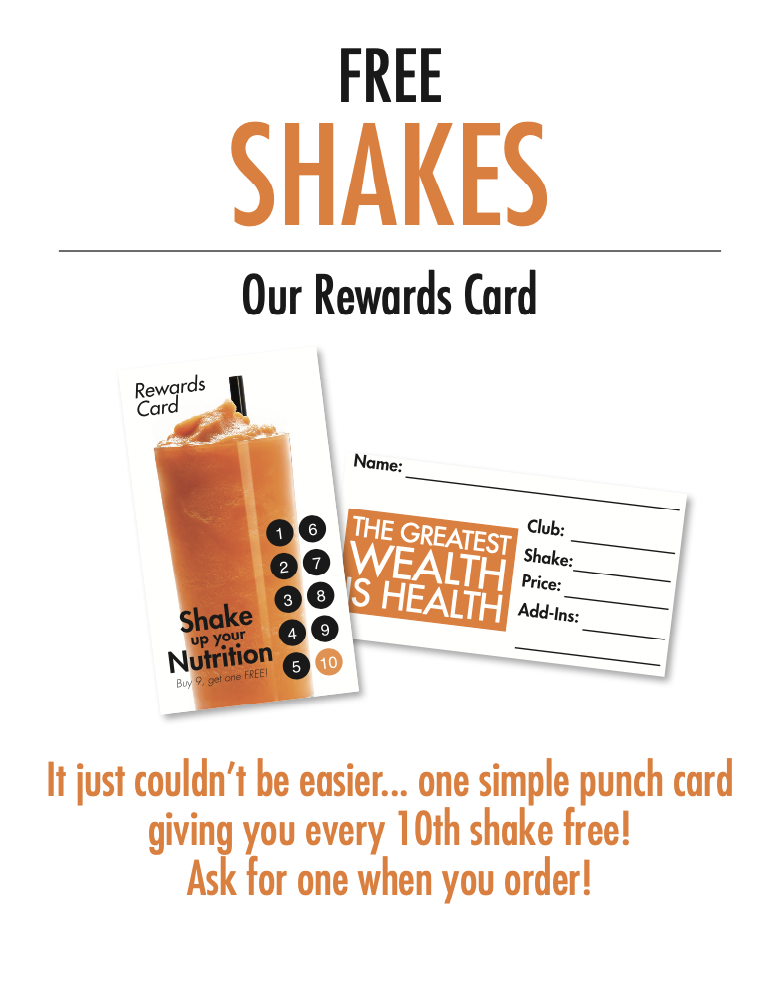 Clean and green punch card